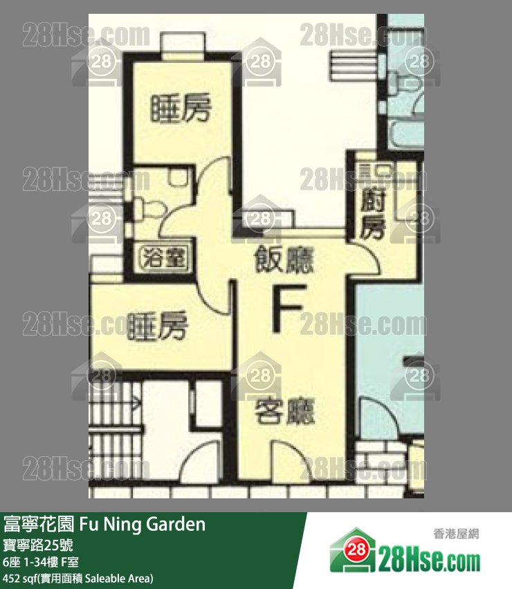 富寧花園 單位平面圖(由 28Hse 提供)