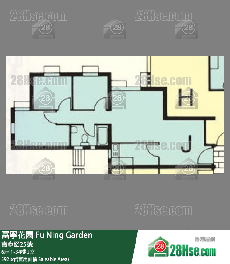 富宁花园 6座2楼 J室 平面图