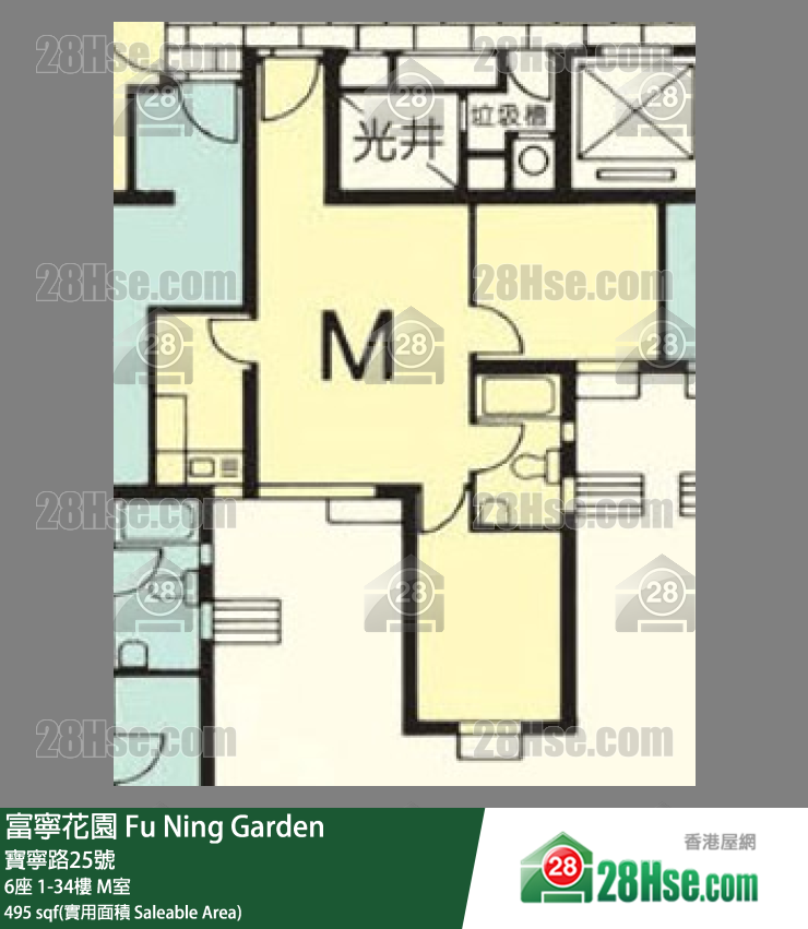 富宁花园 6座16楼 M室 平面图