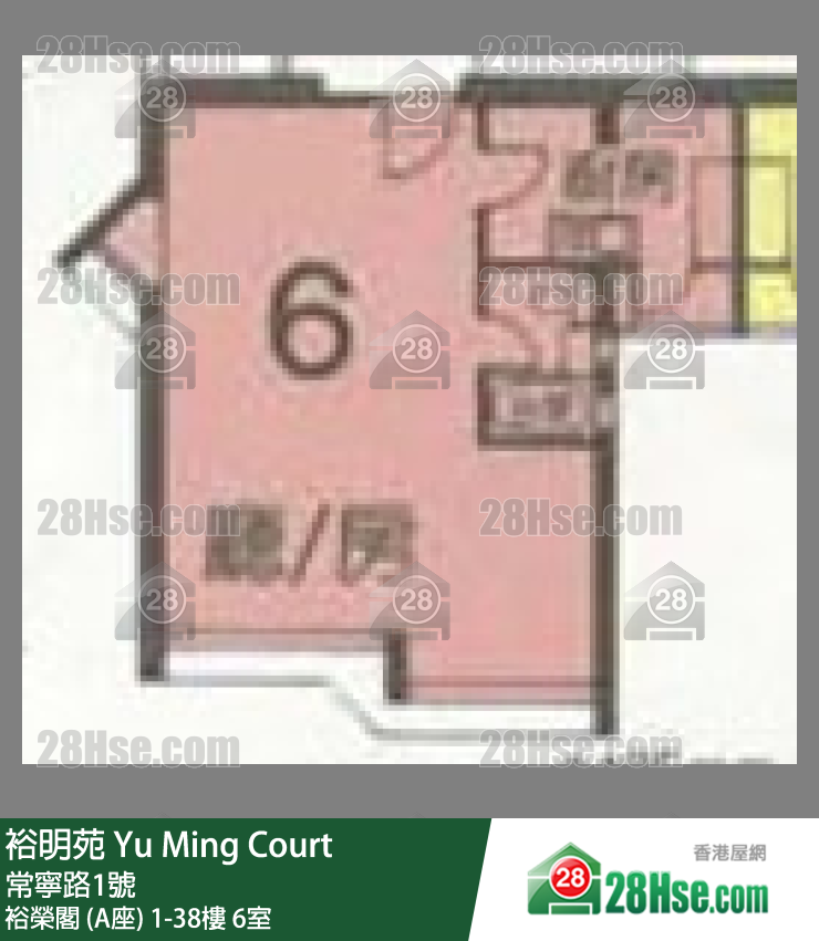 裕明苑 裕榮閣 (A座) 4樓 6室 平面圖