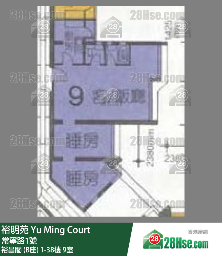 Yu Ming Court Unit FloorPlan (Provided by 28Hse)