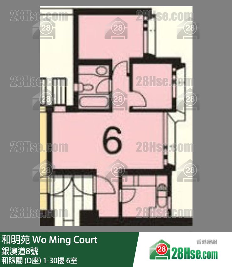 和明苑 和煦閣 (D座)7樓 6室 平面圖