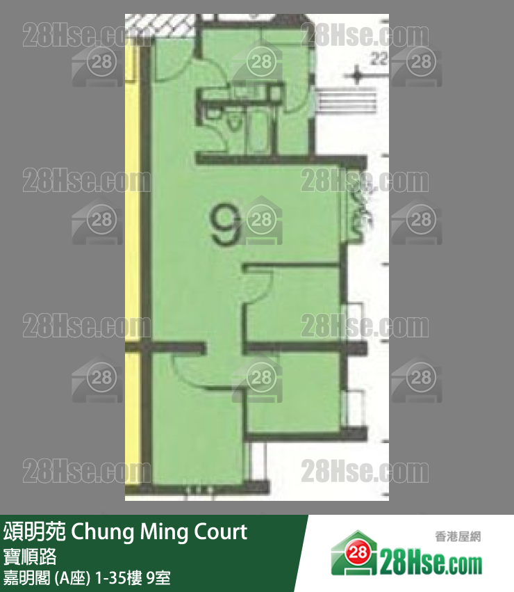 颂明苑 嘉明阁 (A座)26楼 9室 平面图