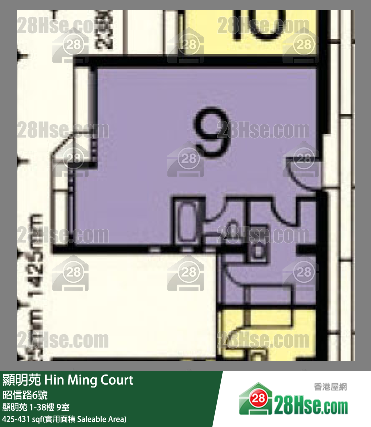顯明苑 顯明苑34樓 9室 平面圖