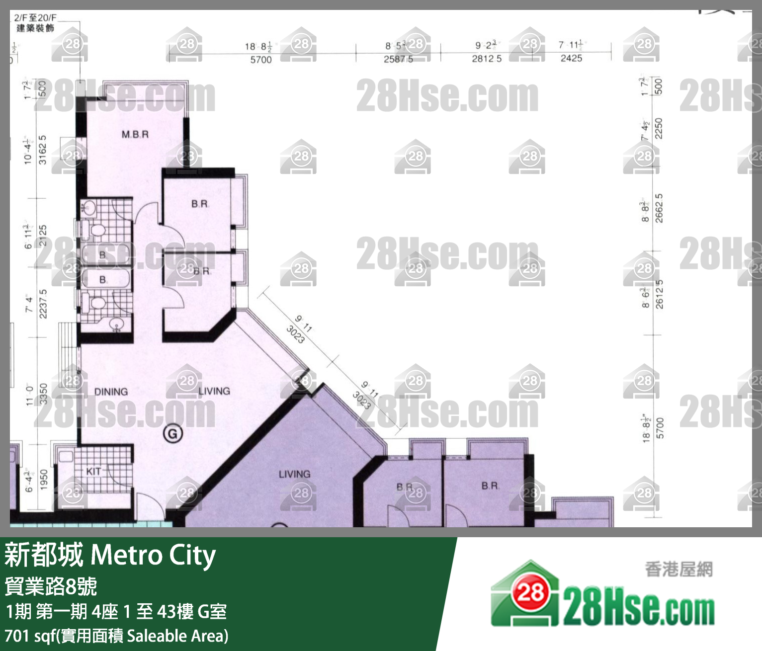 The Metro City Unit FloorPlan (Provided by 28Hse)