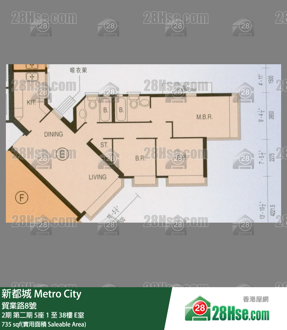 The Metro City Unit FloorPlan (Provided by 28Hse)