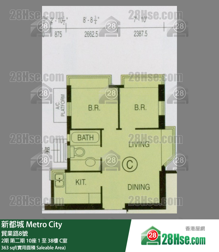 新都城 2期第二期 10座6樓 C室 平面圖