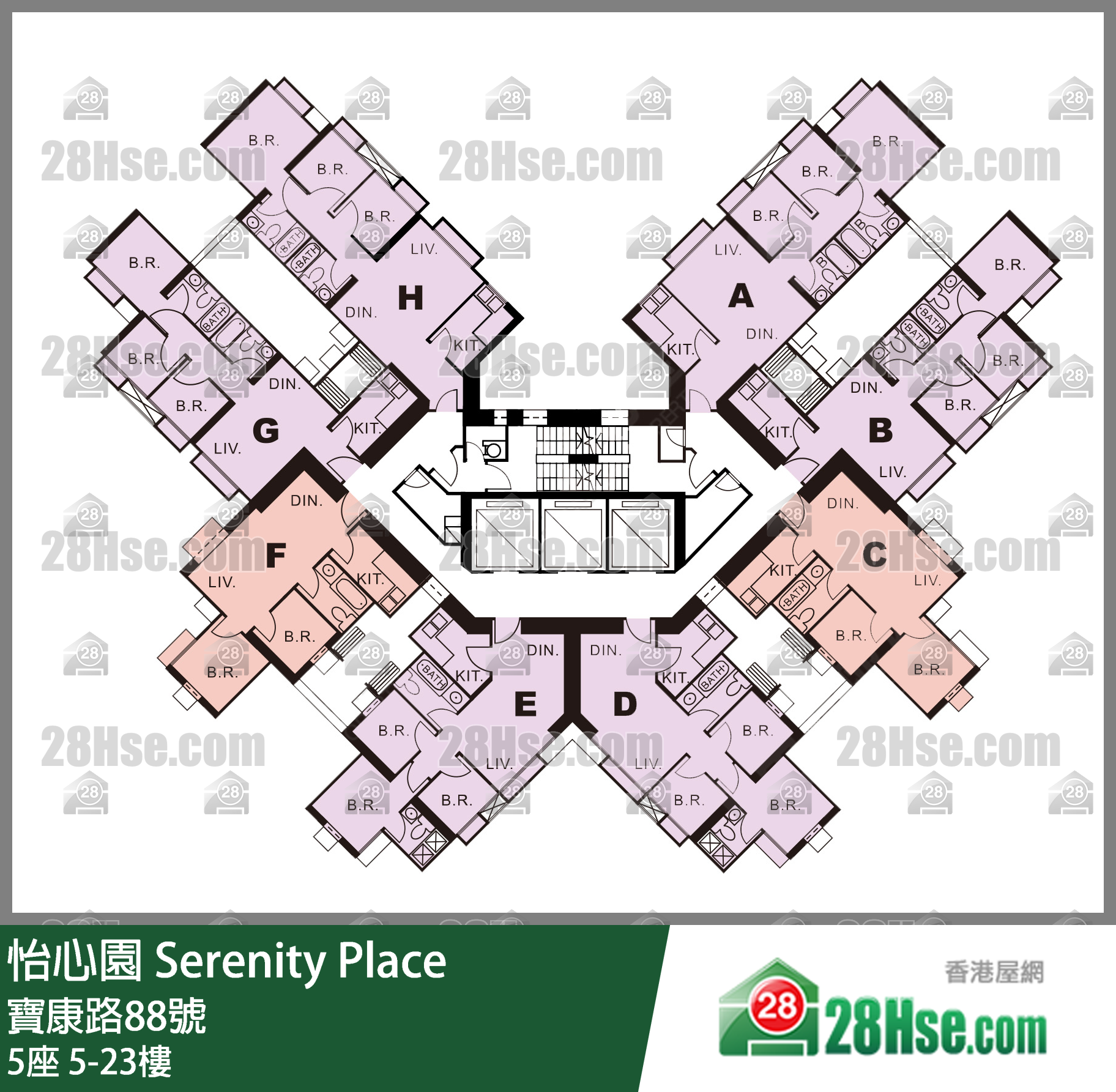5座 5-23樓 平面圖