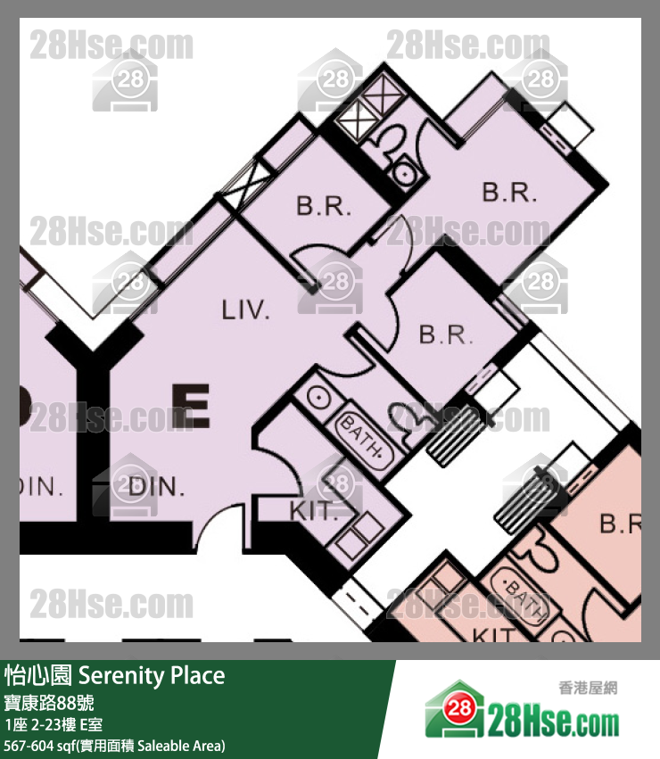 Serenity Place Unit FloorPlan (Provided by 28Hse)