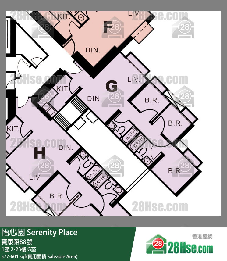 怡心園 1座15樓 G室 平面圖