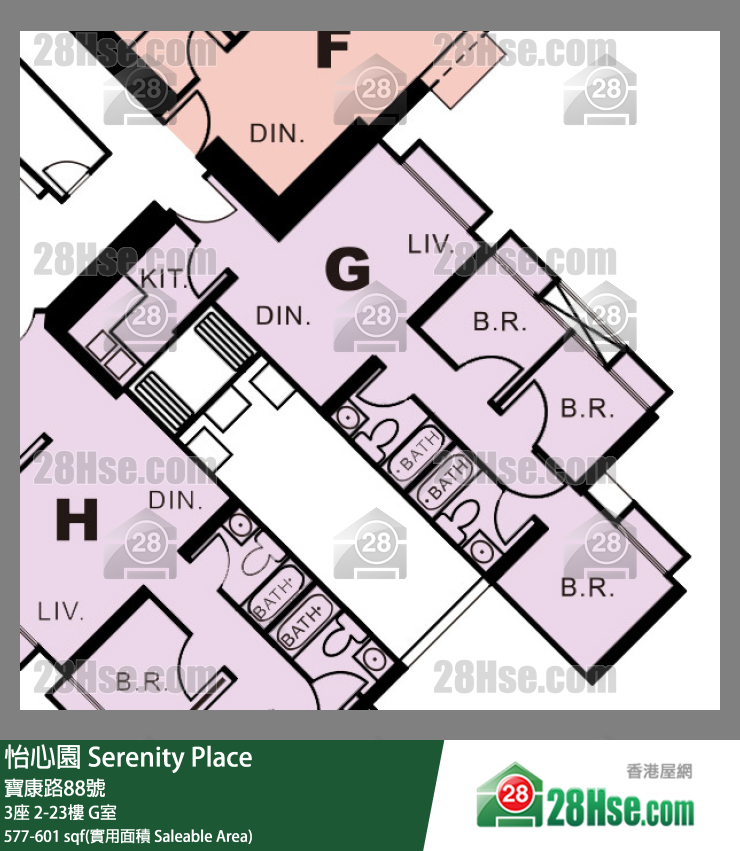 怡心園 3座 19樓 G室 平面圖