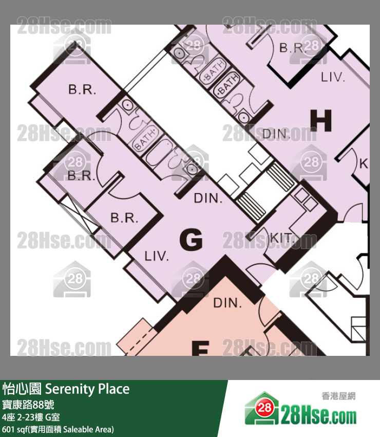 怡心園 4座13樓 G室 平面圖