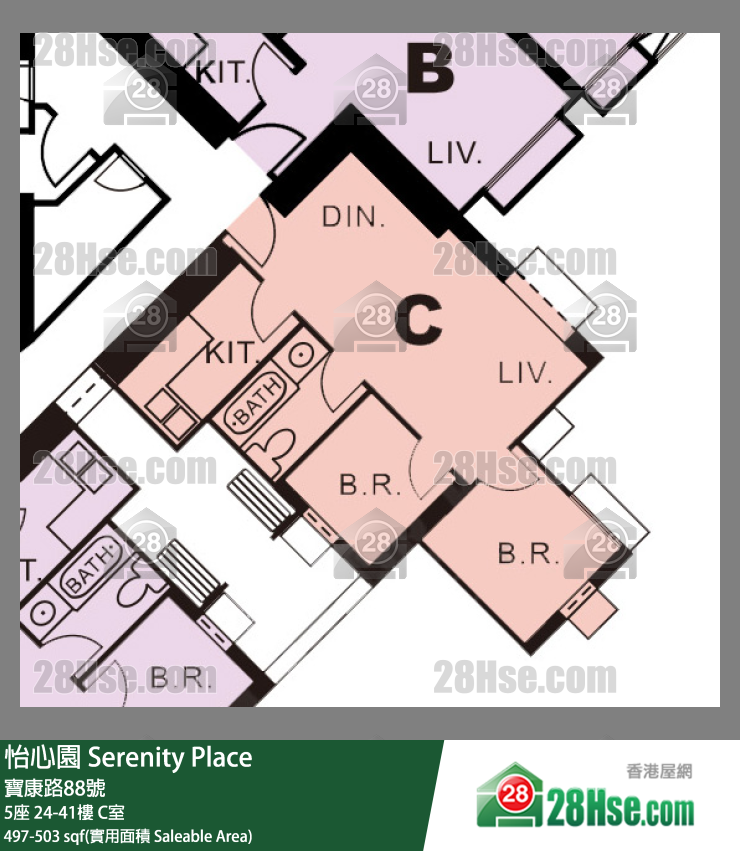 怡心園 5座 31樓 C室 平面圖