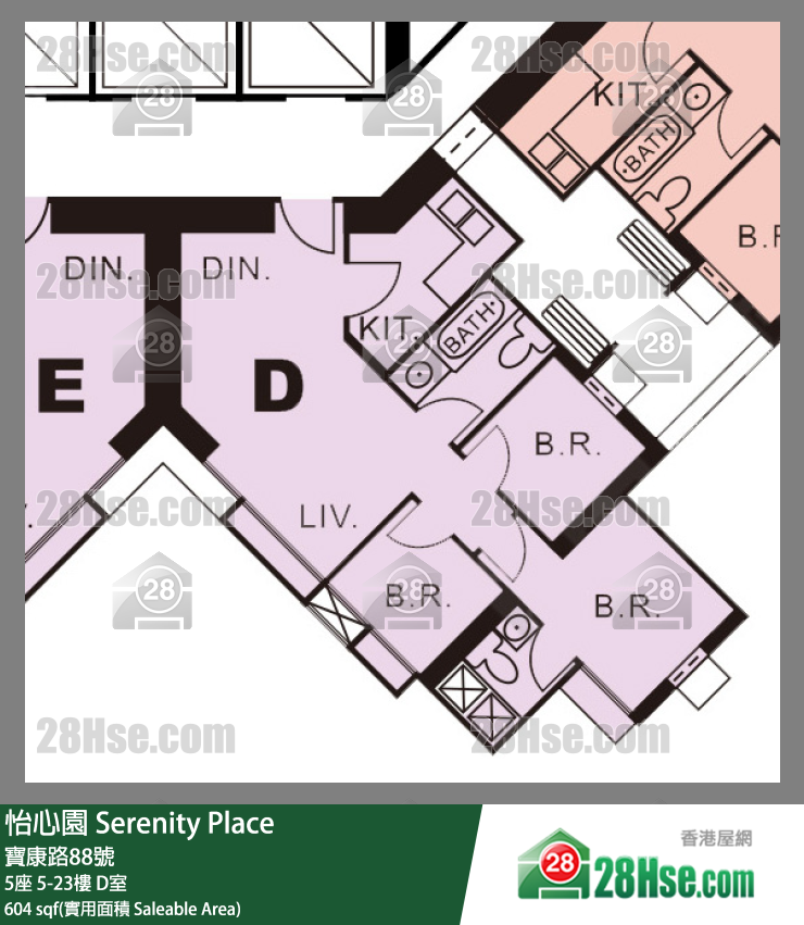 怡心園 5座10樓 D室 平面圖