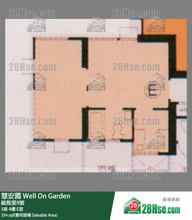 慧安園 3座4樓 E室 平面圖