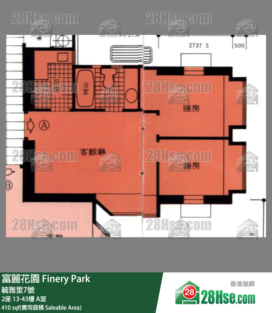 富丽花园 单位平面图(由 28Hse 提供) 富丽花园 单位平面图(由 28Hse 提供)
