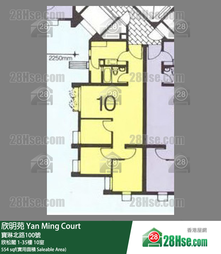 欣明苑 欣松閣13樓 10室 平面圖