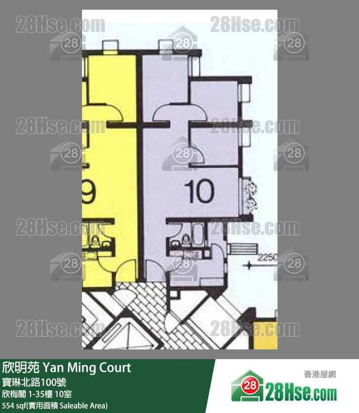 欣明苑 欣梅閣 1樓 10室 平面圖