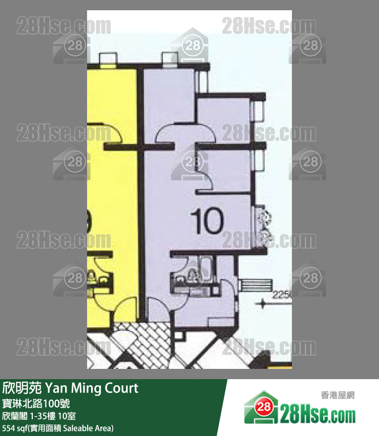 欣明苑 欣蘭閣15樓 10室 平面圖