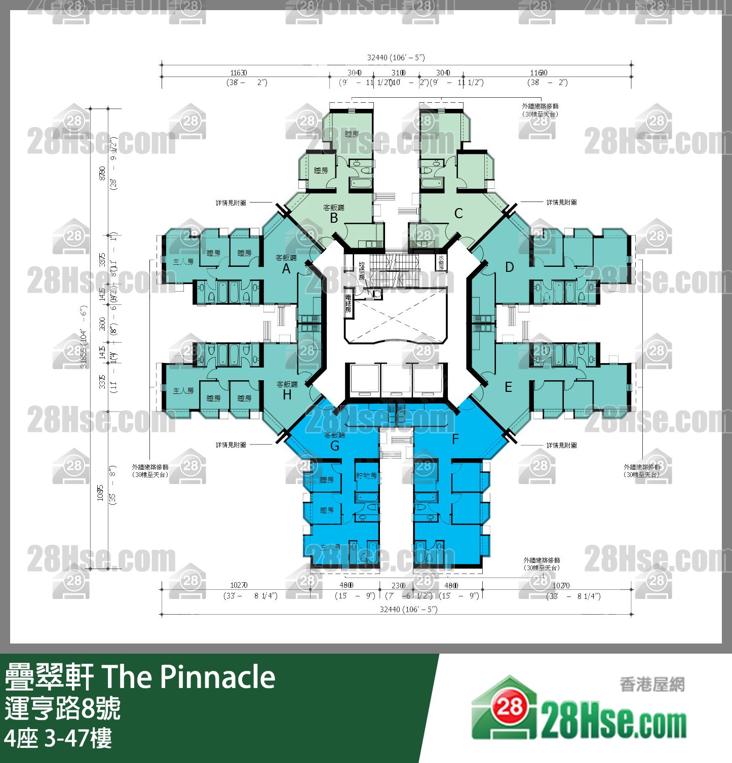 叠翠轩 楼层平面图(由 28Hse 提供)