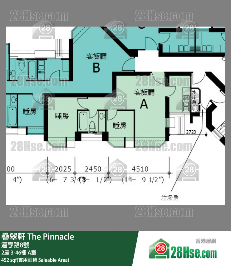 疊翠軒 2座25樓 A室 平面圖