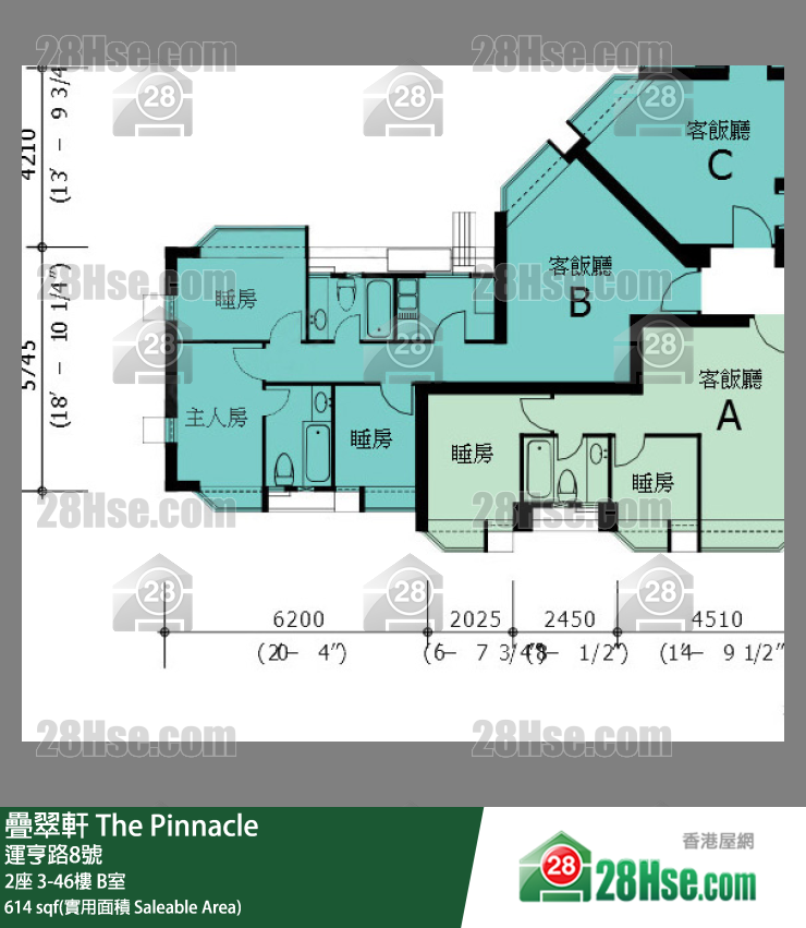 The Pinnacle Unit FloorPlan (Provided by 28Hse)