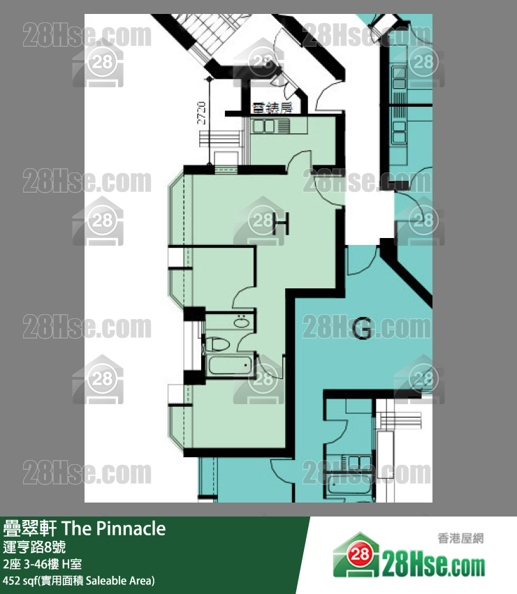 疊翠軒 2座11樓 H室 平面圖