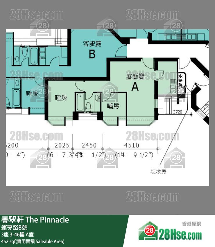 疊翠軒 3座35樓 A室 平面圖