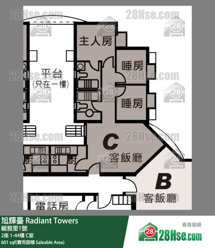 旭辉台 2座21楼 C室 平面图