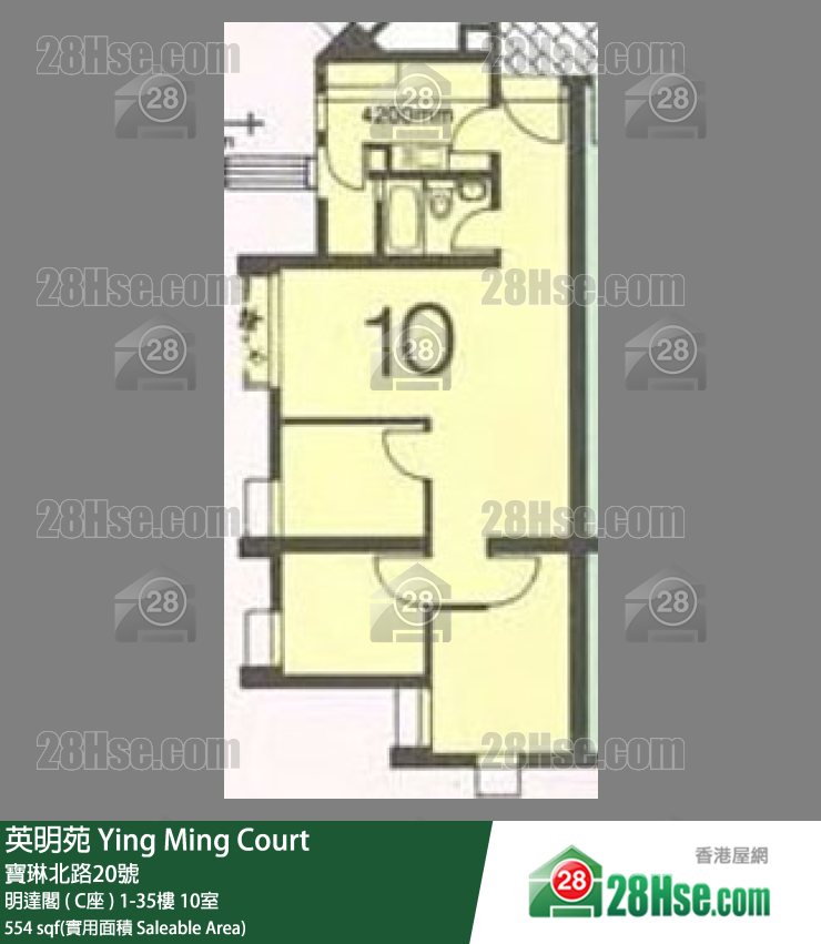 英明苑 明達閣 ( C座 )3樓 10室 平面圖