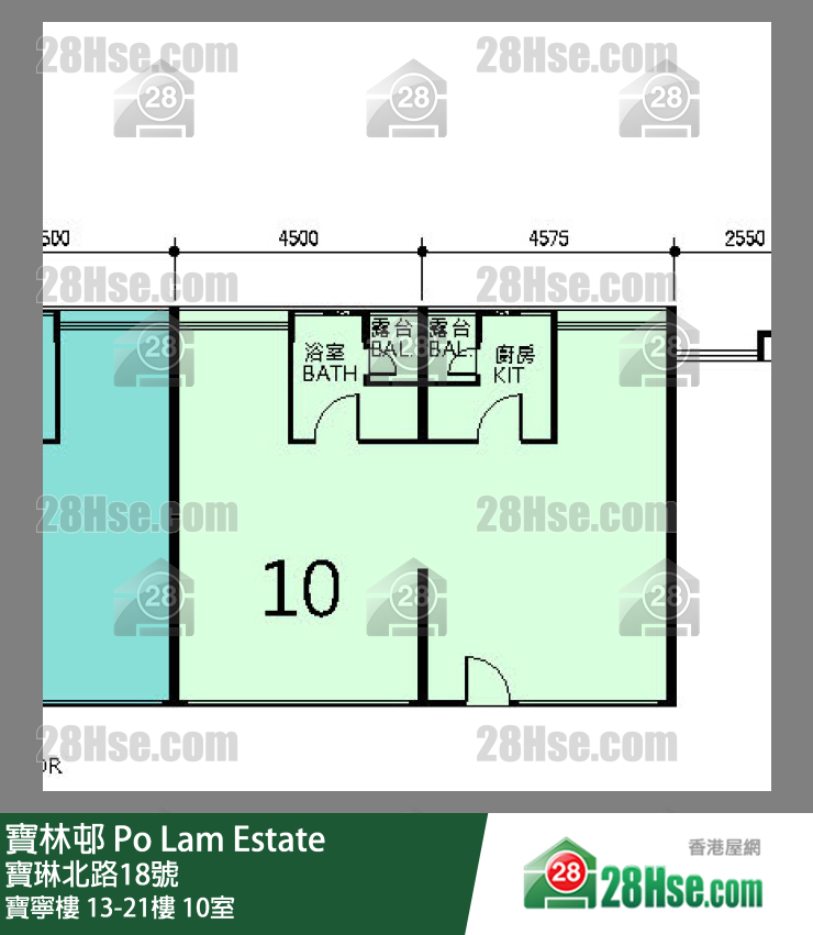 寶林邨 寶寧樓21樓 10室 平面圖