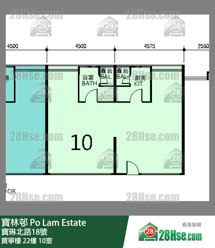 寶林邨 寶寧樓22樓 10室 平面圖