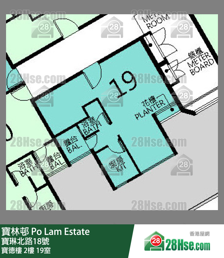 宝林邨 宝德楼 2楼 19室 平面图