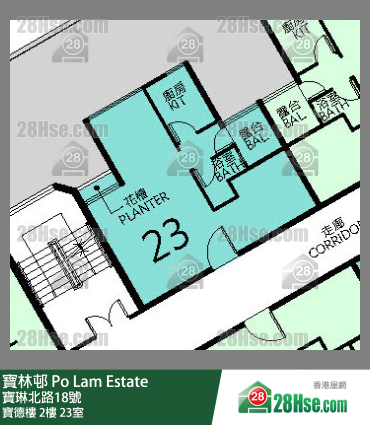 宝林邨 宝德楼2楼 23室 平面图