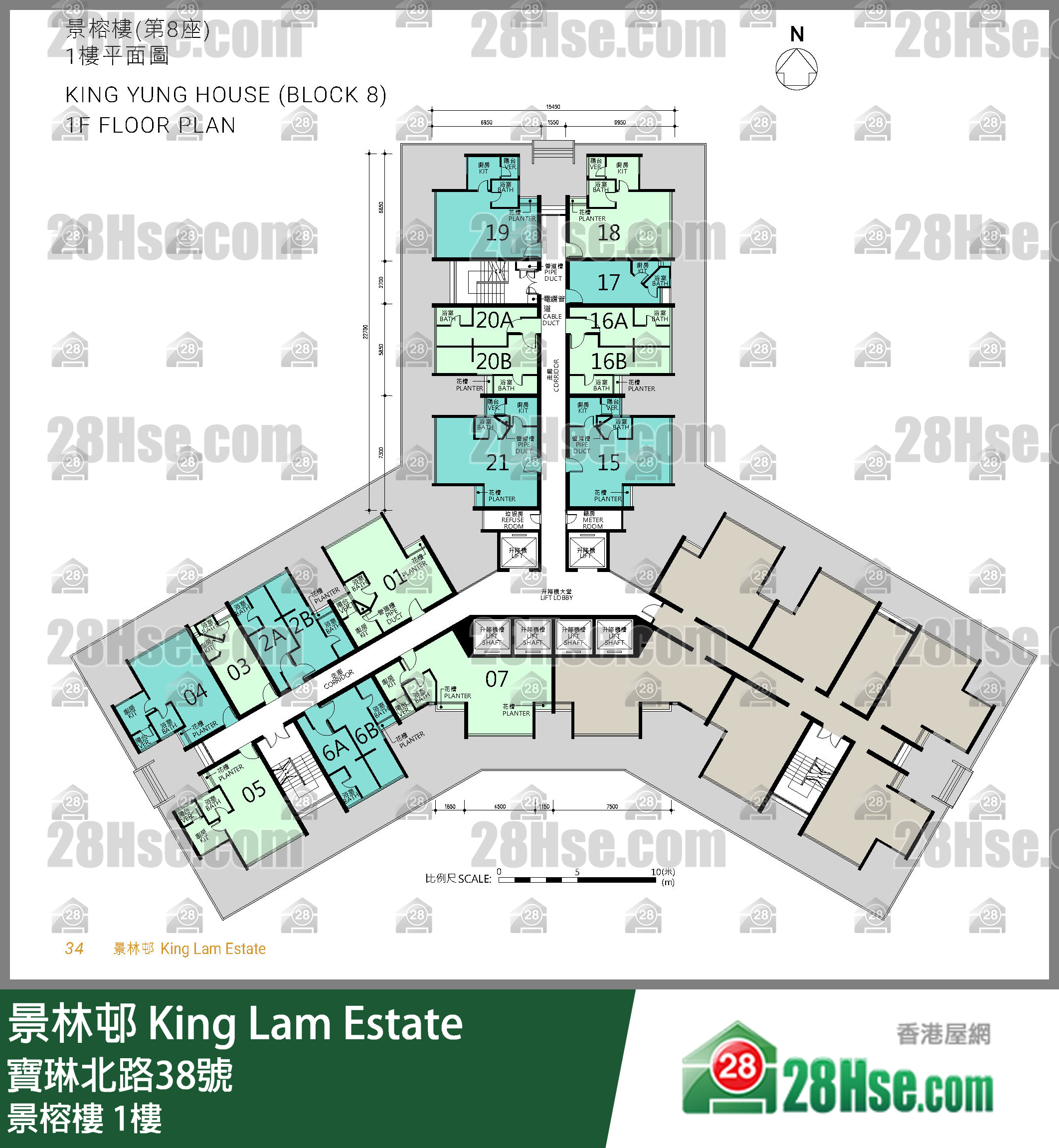 景榕楼 1楼 平面图