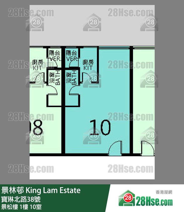 景林邨 景松樓1樓 10室 平面圖