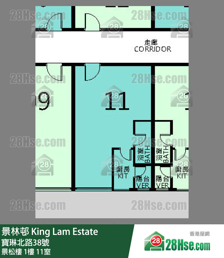 景林邨 景松樓1樓 11室 平面圖