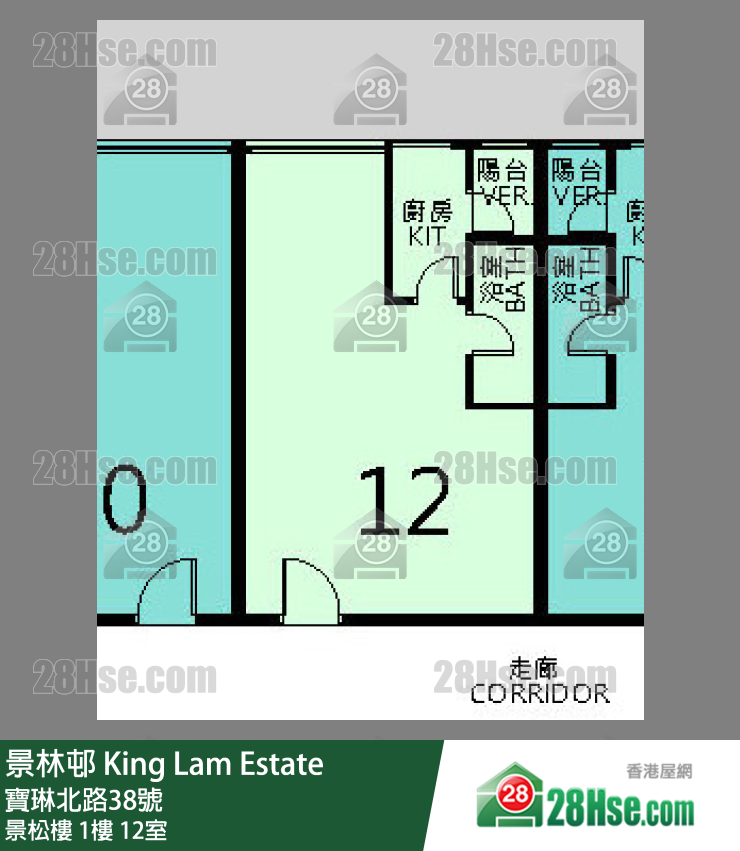 景林邨 景松樓1樓 12室 平面圖