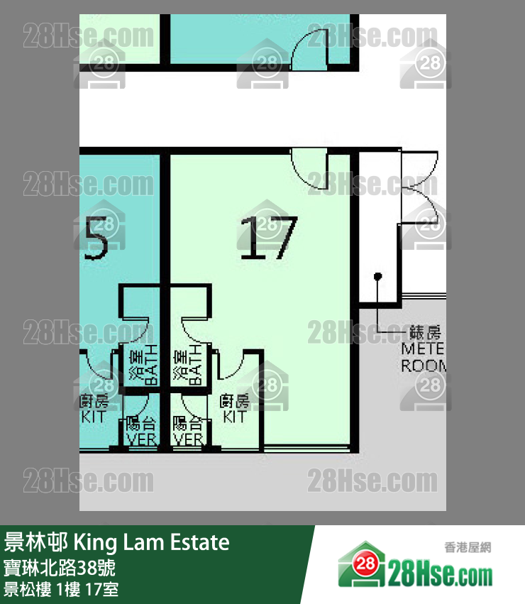 景林邨 景松樓1樓 17室 平面圖