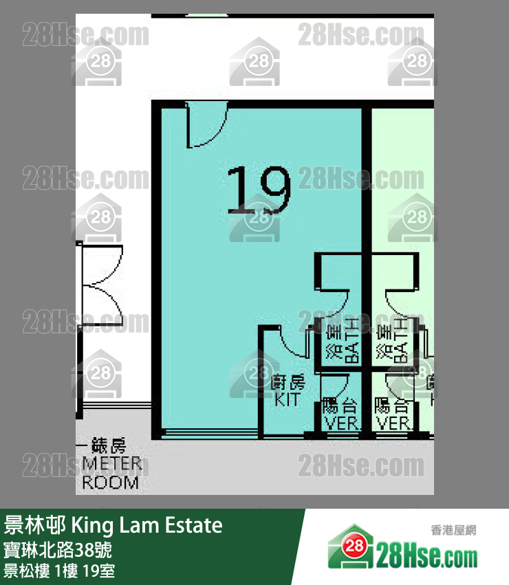 景林邨 景松樓1樓 19室 平面圖
