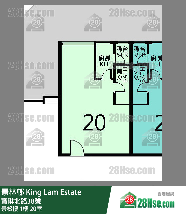 景林邨 景松樓1樓 20室 平面圖