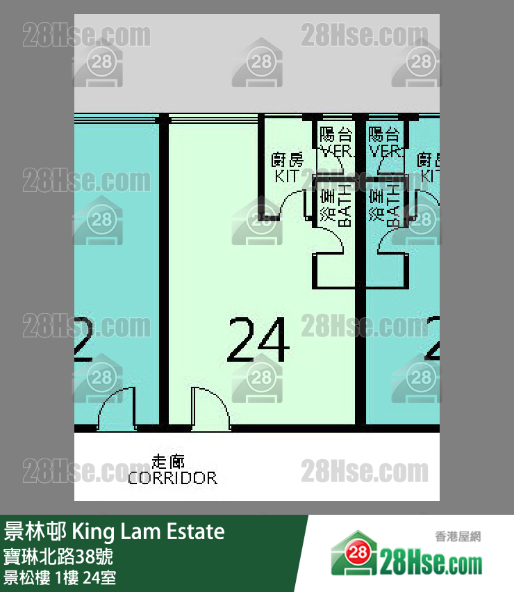 景林邨 景松樓1樓 24室 平面圖