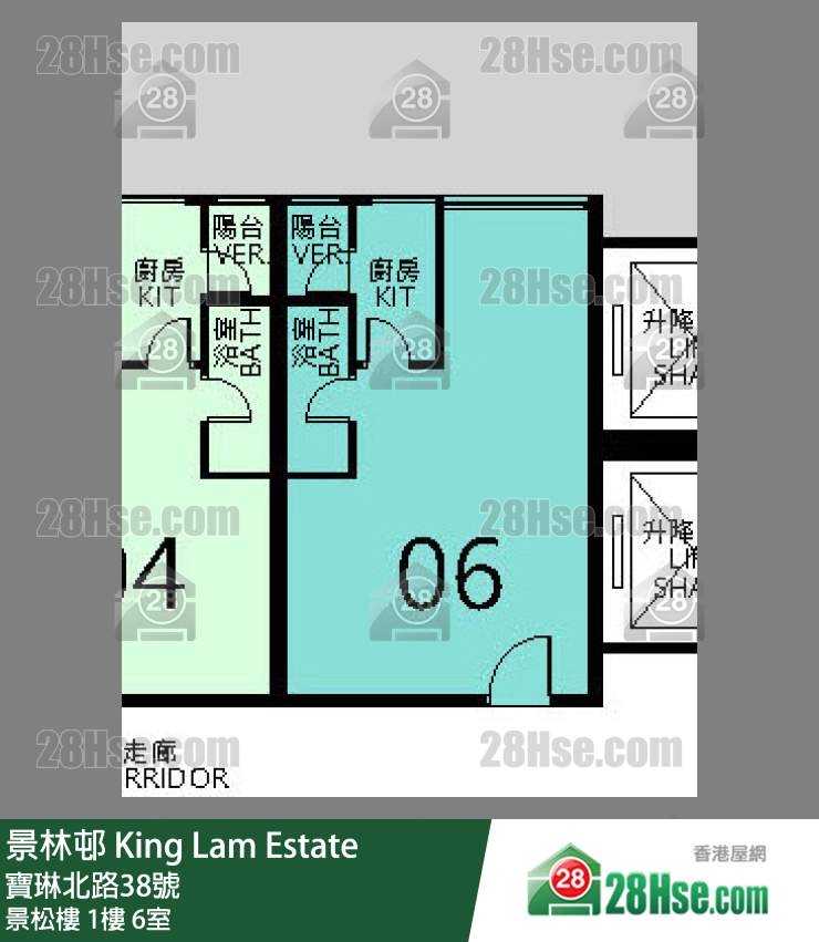 景林邨 景松樓1樓 6室 平面圖