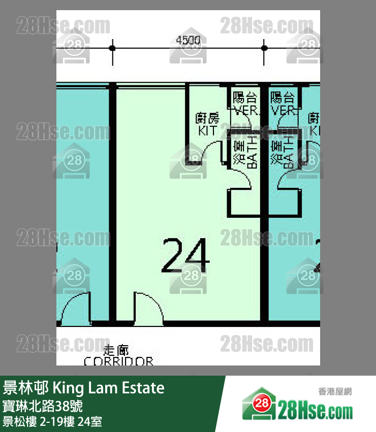 景林邨 景松樓15樓 24室 平面圖