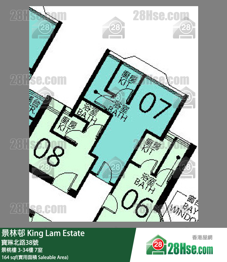 景林邨 景桃樓 17樓 7室 平面圖