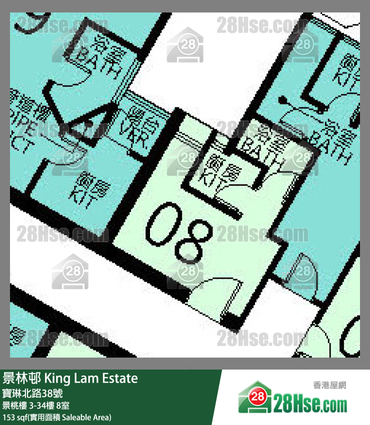景林邨 景桃樓11樓 8室 平面圖