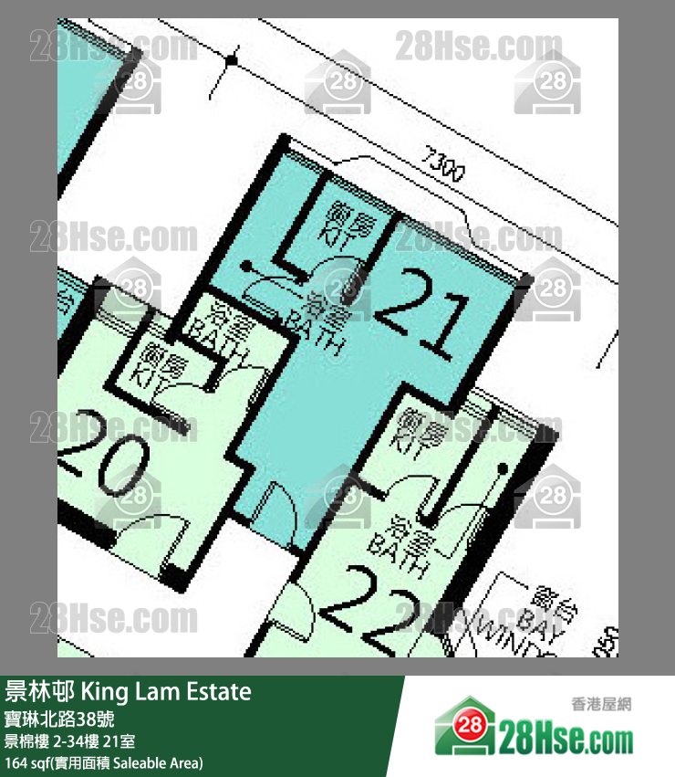 景林邨 景棉樓11樓 21室 平面圖