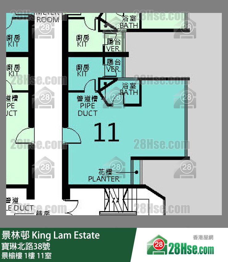 景林邨 景榆樓1樓 11室 平面圖