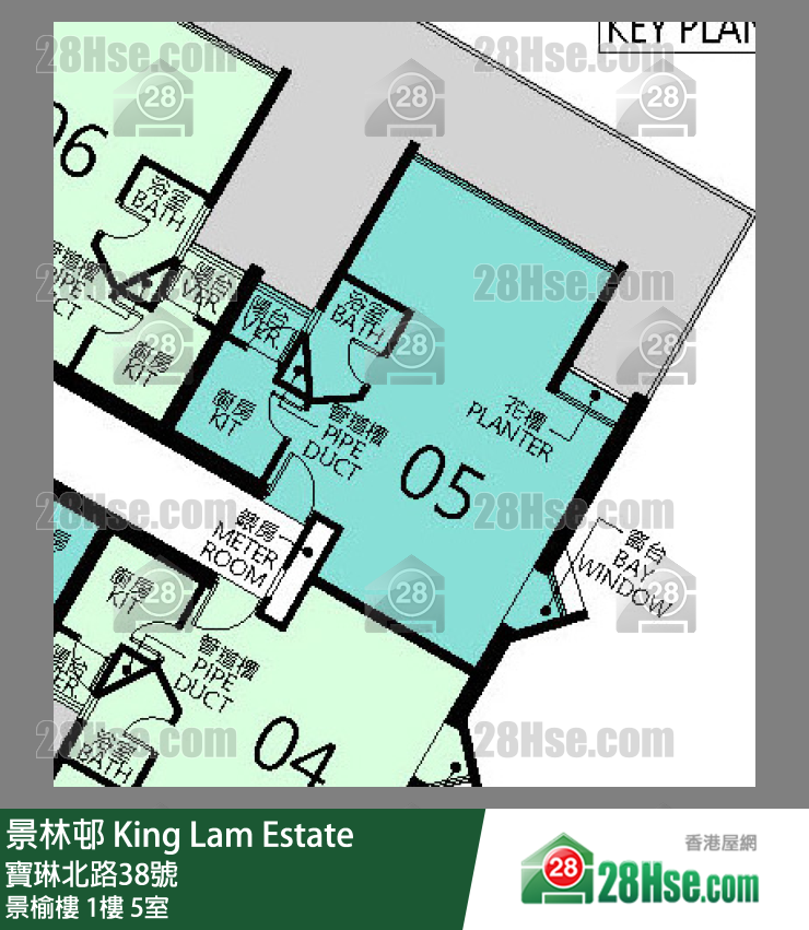 景林邨 景榆樓1樓 5室 平面圖