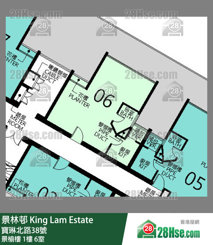 景林邨 景榆樓1樓 6室 平面圖